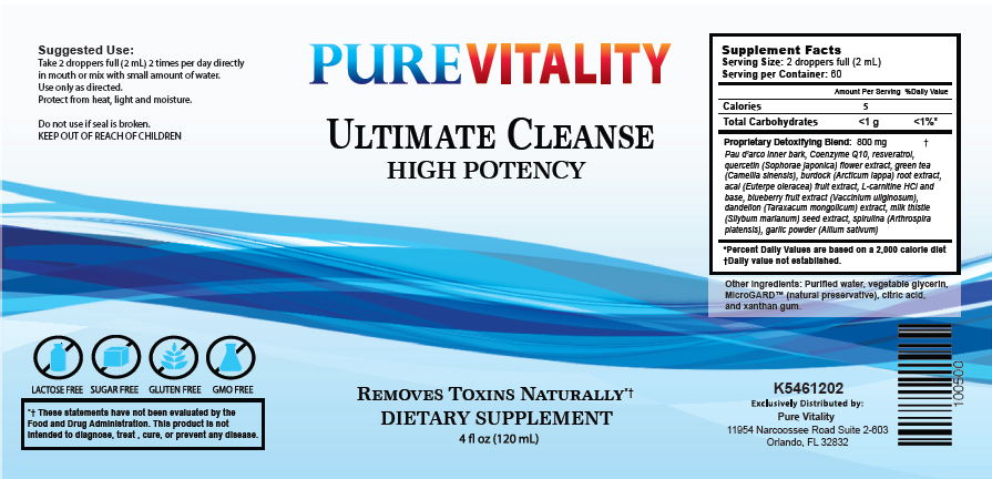 PURE Ultimate Cleanse Label