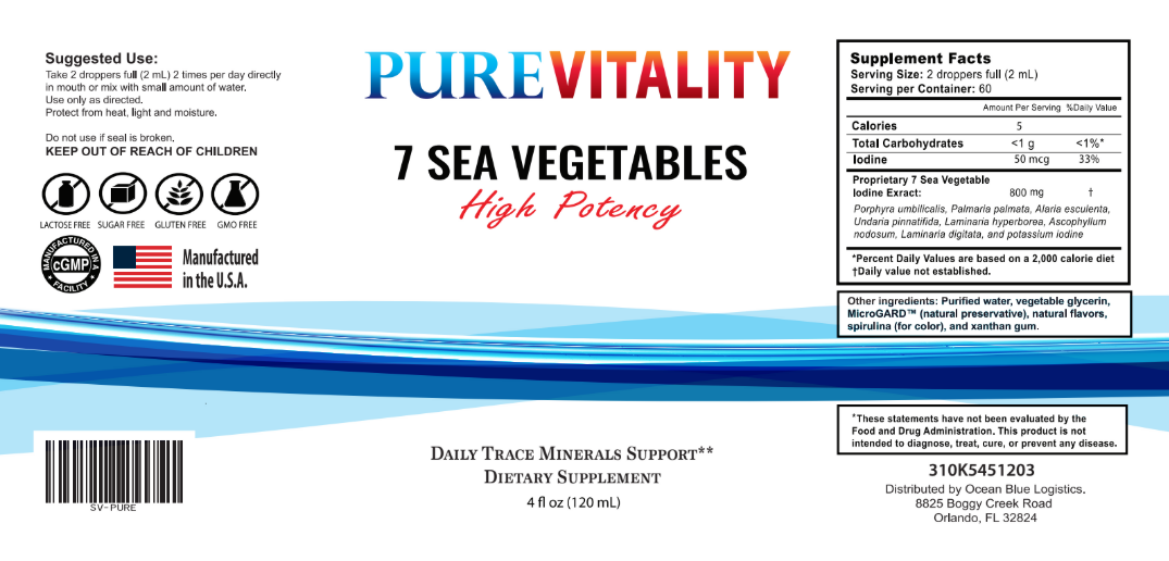PURE Sea Vegetables Label